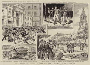 Opptøyene i Paris, scener på Boulevard St Germain